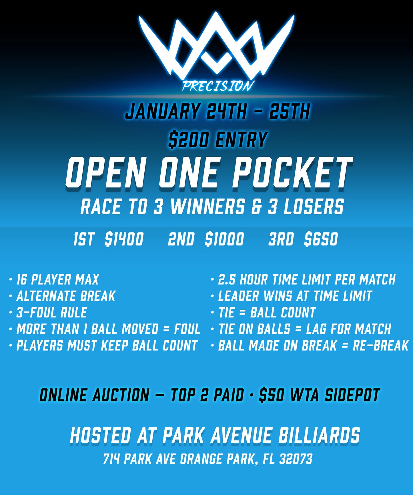 Precision's Open One Pocket