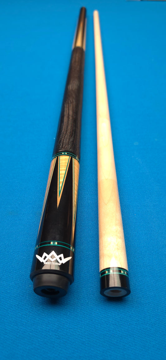 Precision Inlayed No. 3 – Ebony & Curly Maple with Blue-Green Inlay