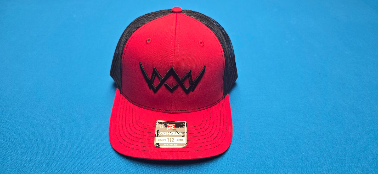 Precision Snapback Red on Black