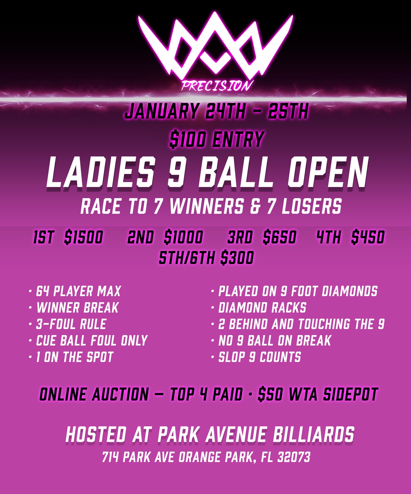 Precision's Ladies 9 Ball