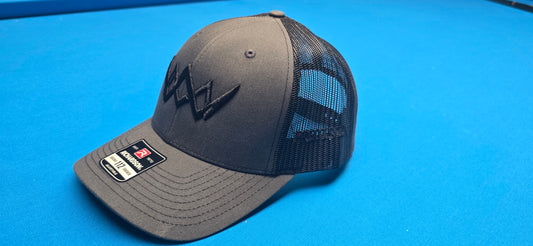 Precision Snapback Charcoal on Black