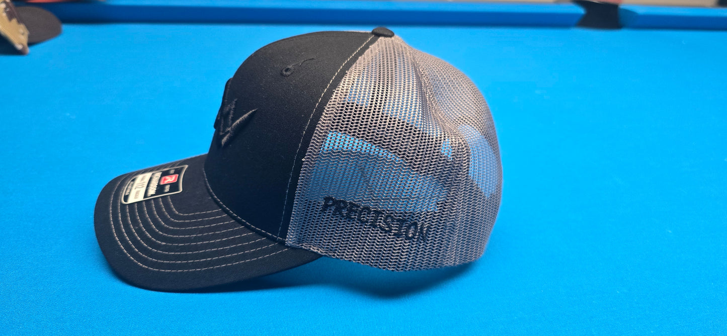 Precision Snapback Black on Gray