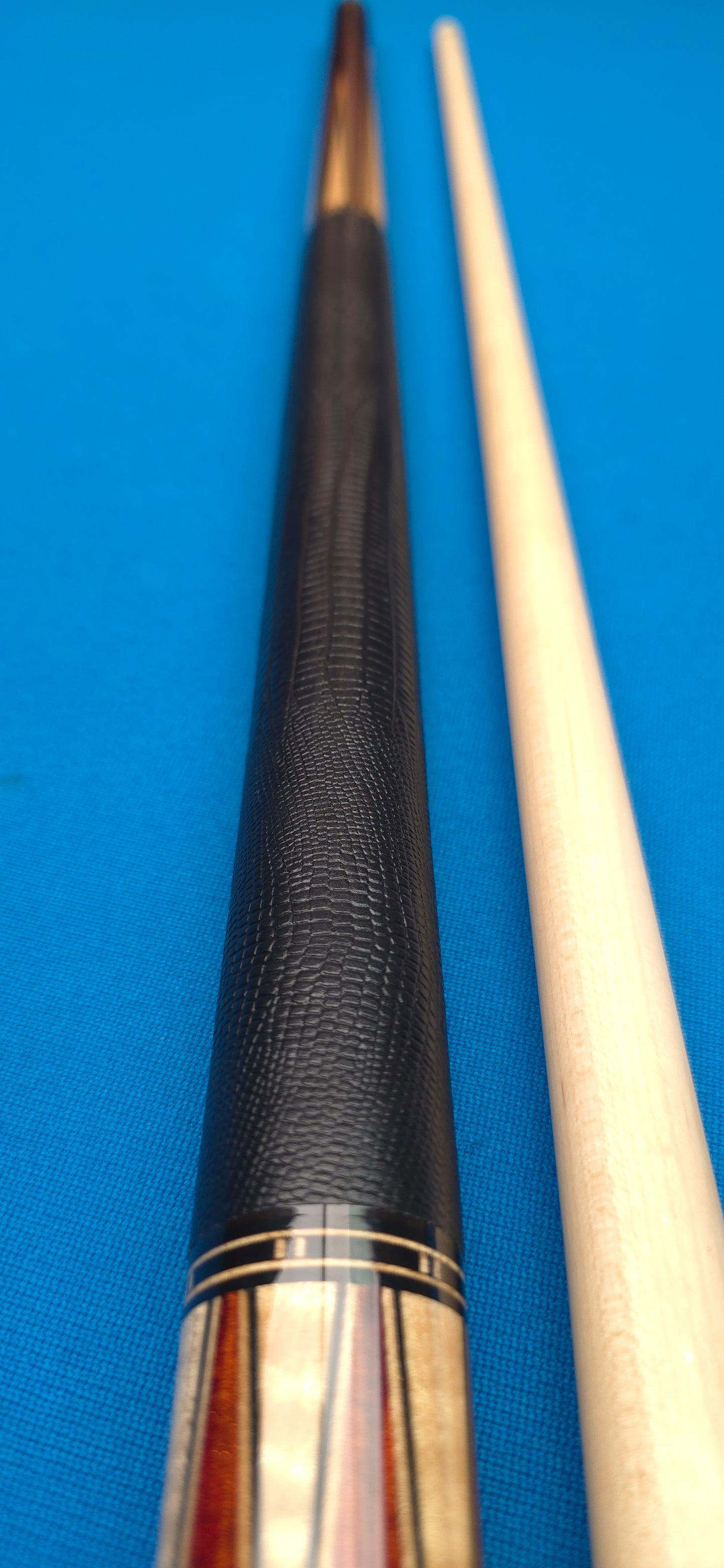 Precision Inlayed No. 6 – Cocobolo & Curly Maple with Ebony Joint