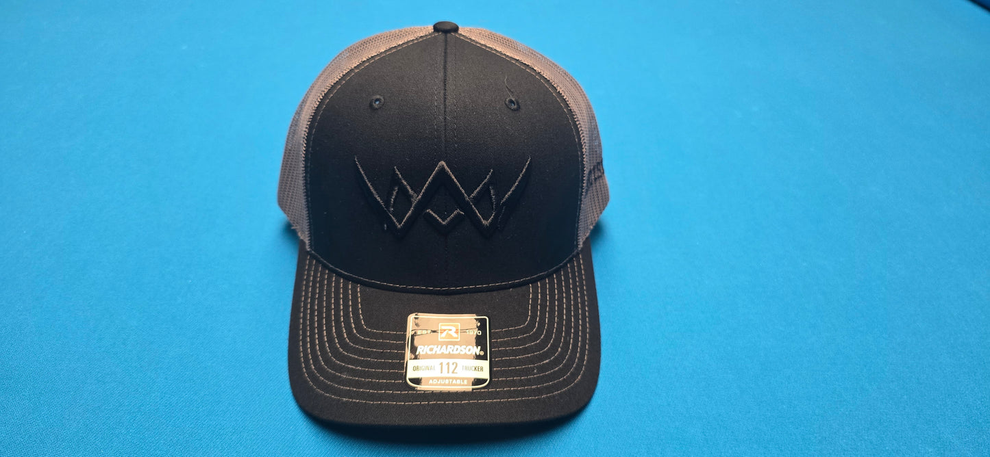 Precision Snapback Black on Gray