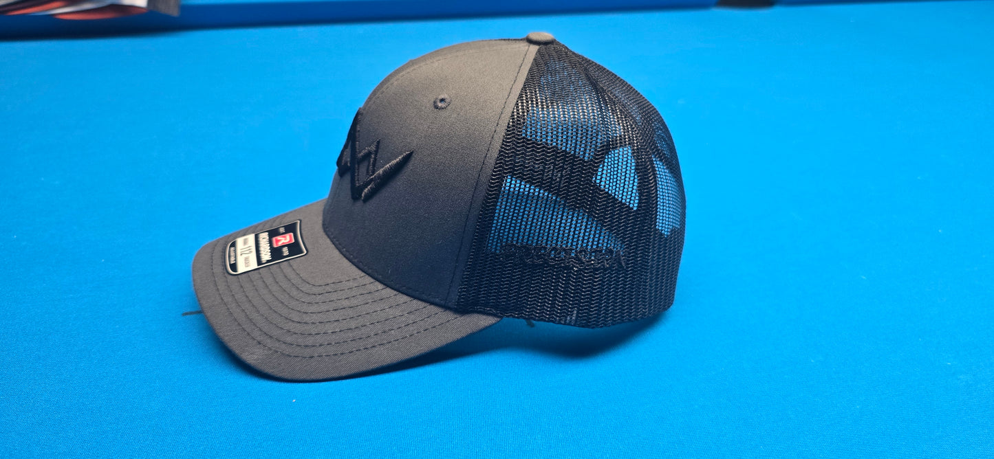 Precision Snapback Charcoal on Black