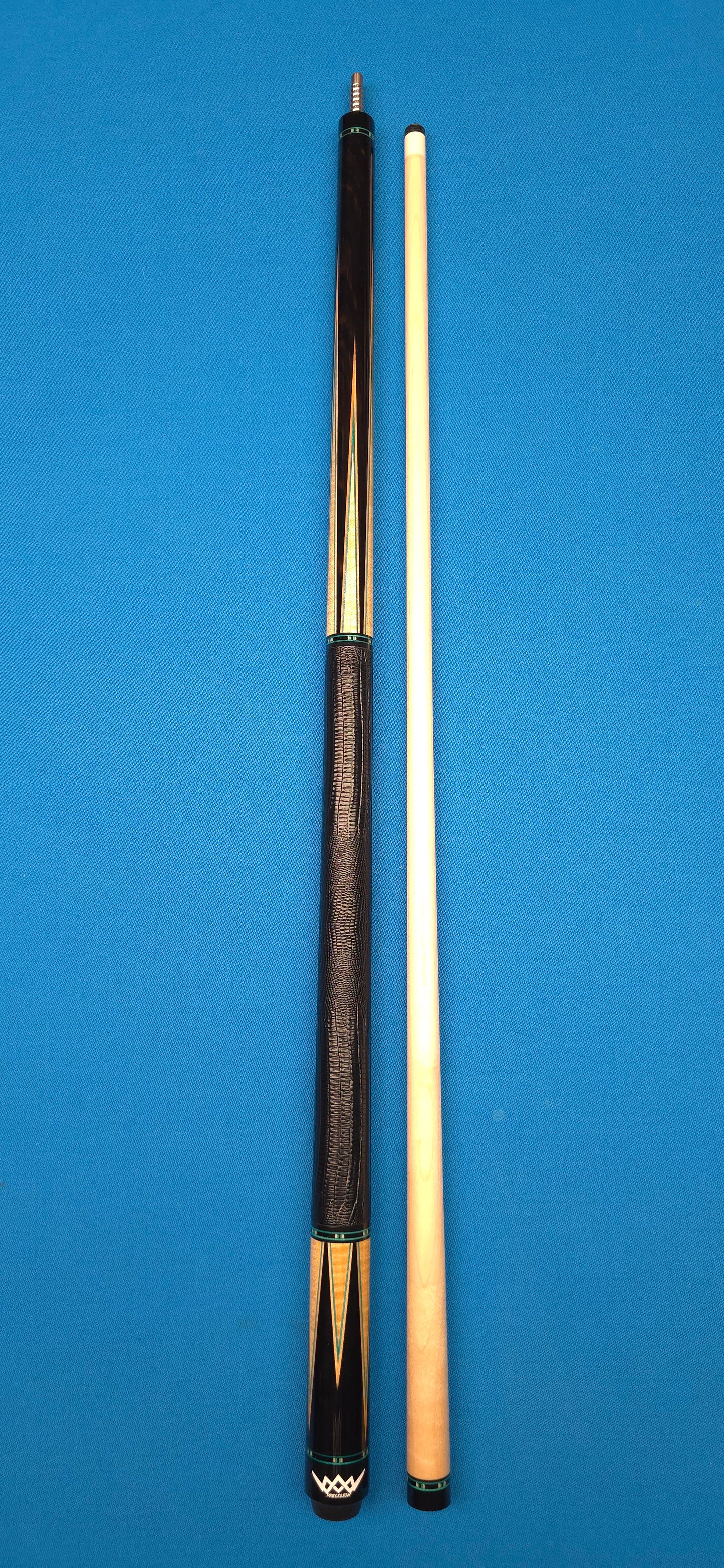 Precision Inlayed No. 3 – Ebony & Curly Maple with Blue-Green Inlay