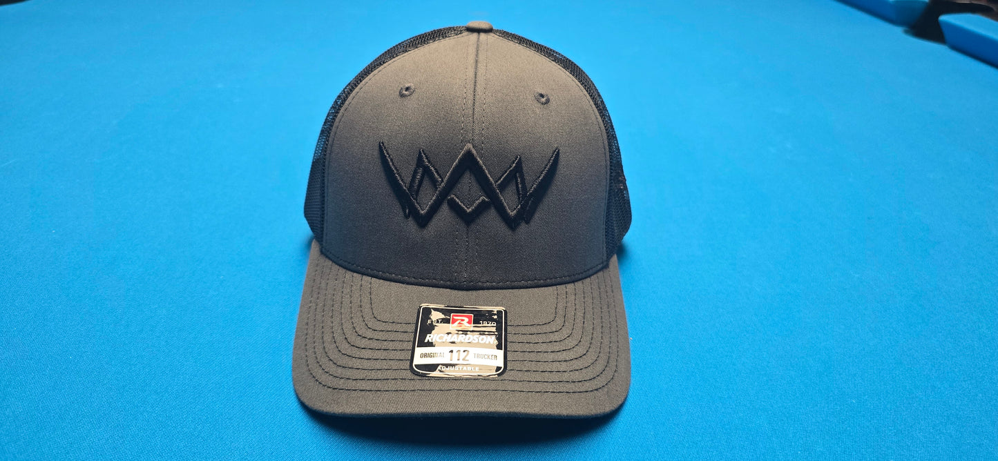 Precision Snapback Charcoal on Black