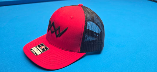 Precision Snapback Red on Black