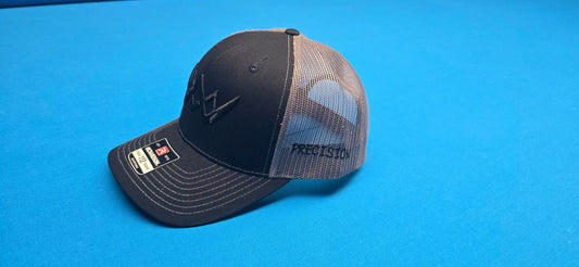 Precision Snapback Black on Gray