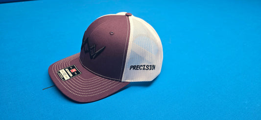 Precision Snapback Maroon on White